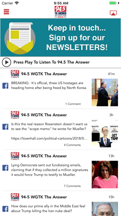How to cancel & delete 94.5 WGTK The Answer from iphone & ipad 1