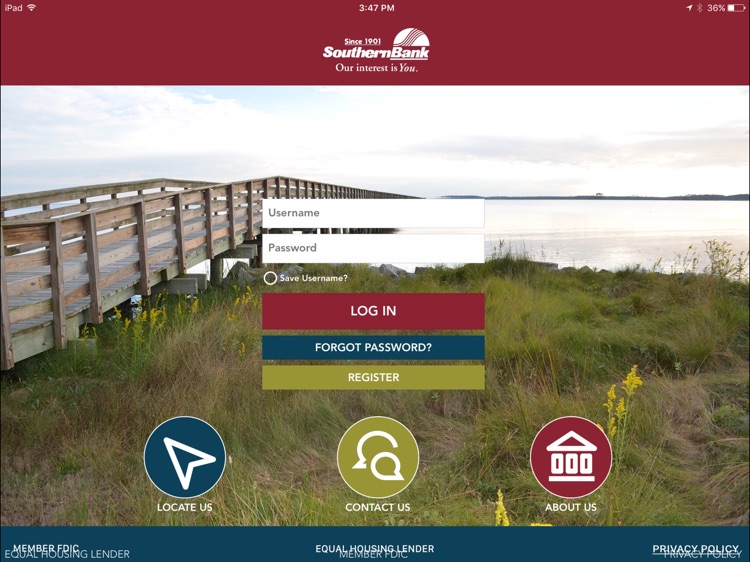 Southern Bank Mobile for iPad