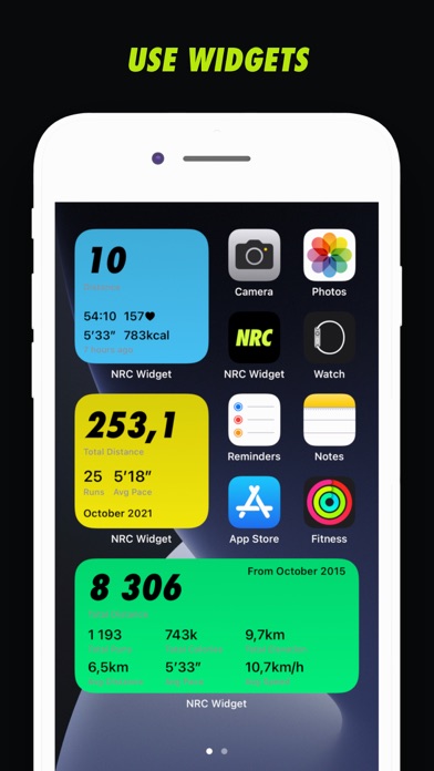 RUN - running widget screenshot1