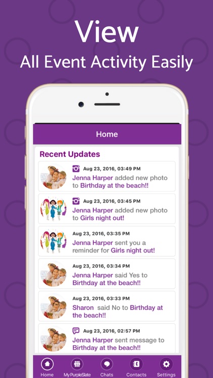 Text Invite Maker: PurpleSlate screenshot-7