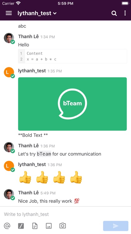 bTeam Chat