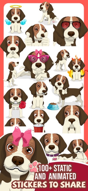 Beagle Dog Emojis Stickers App(圖2)-速報App