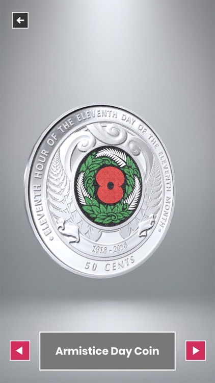 RBNZ Armistice Day Coin