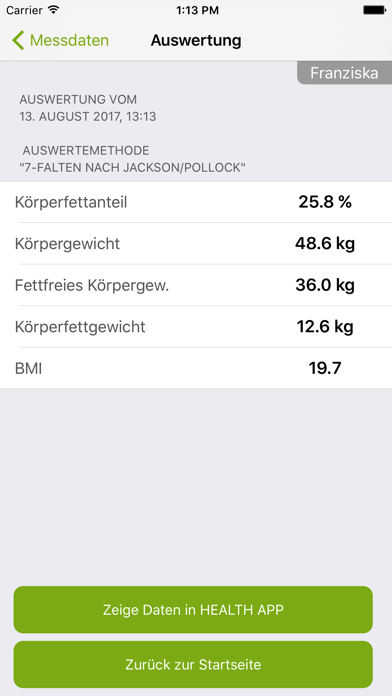 eaglefit® Caliper screenshot 4