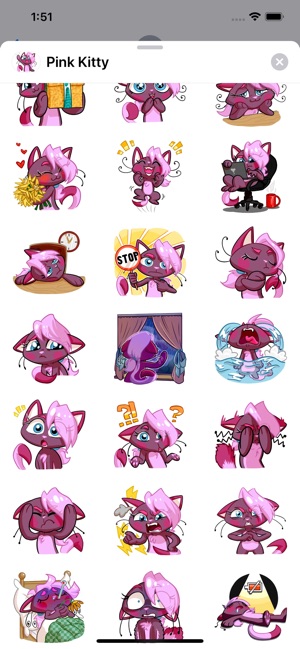 Pink Kitty Sticker Pack(圖2)-速報App