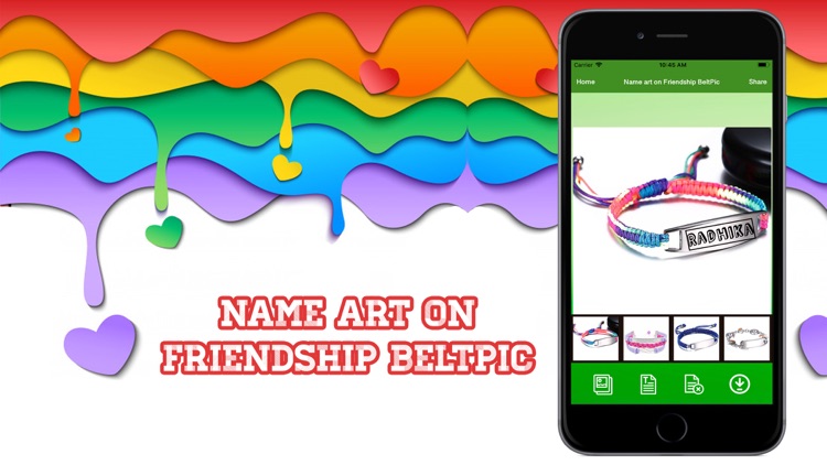 Name art on Friendship BeltPic