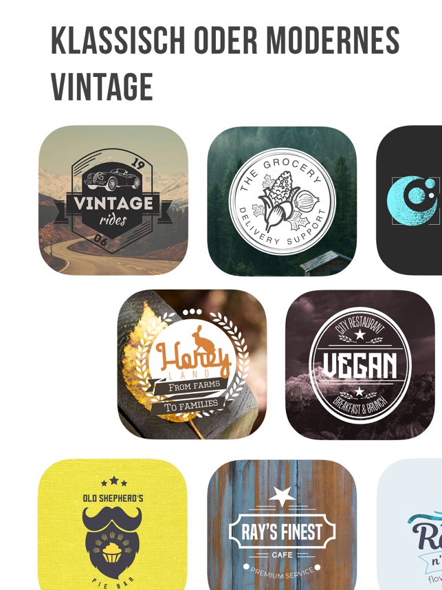 Vintage Logo Erstellen Im App Store