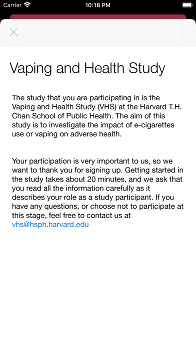 Vaping and Health Study screenshot 2