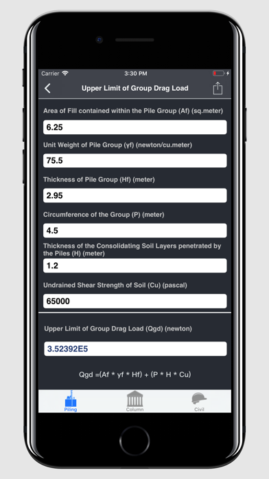 Piles and Piling Calc. - lite screenshot 4