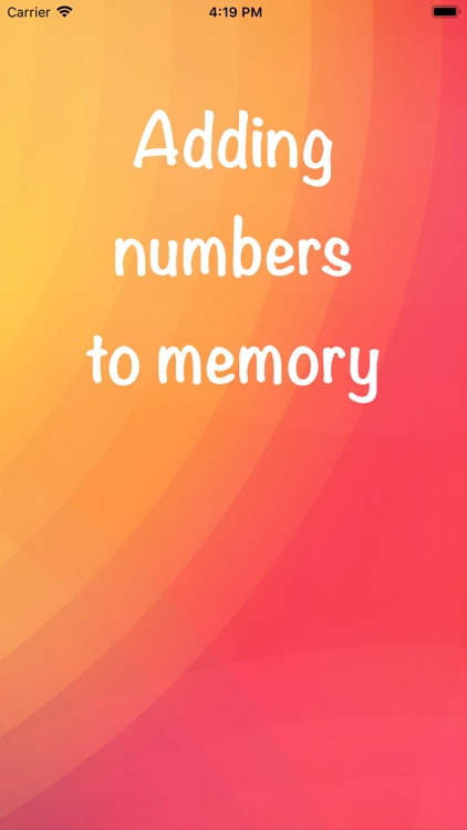 Adding numbers to memory