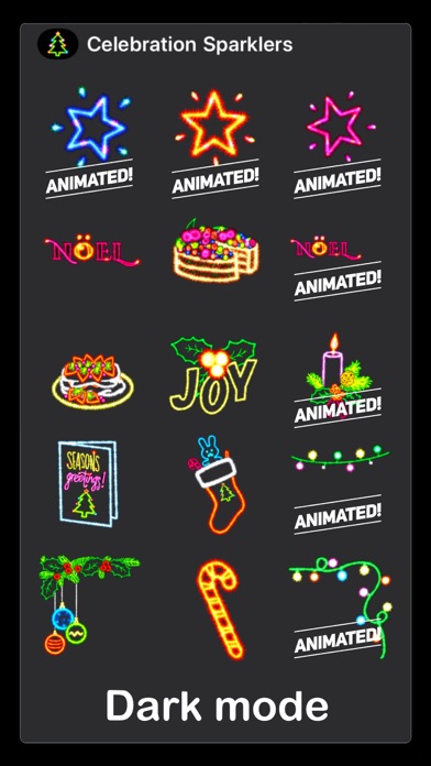 Celebration Sparkler stickers screenshot 4