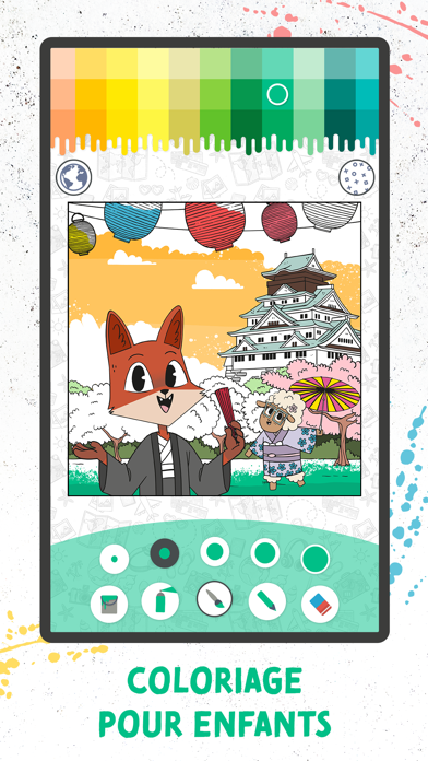 Coloriage sympa Renard Mouton Coloriage sympa Renard Mouton