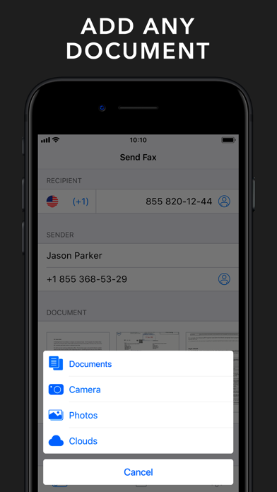 Fax from iPhone - Send Fax App Screenshot