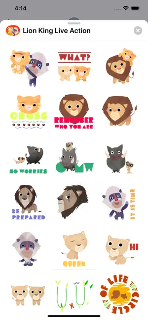 Captura de Pantalla 1 The Lion King Stickers iphone