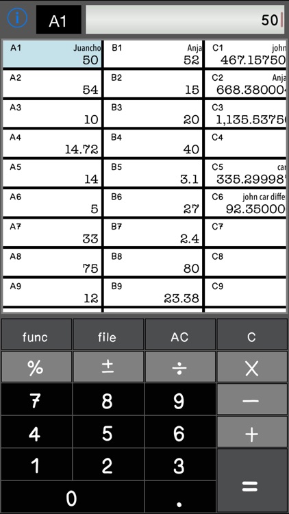 Calculator SpreadSheet