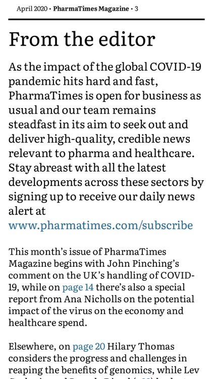 PharmaTimes Magazine