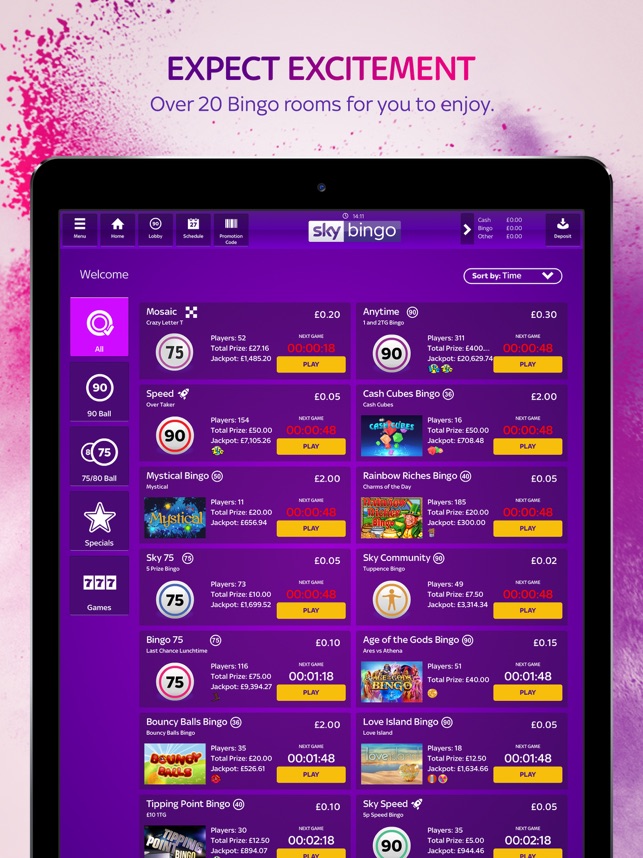 Sky bingo app