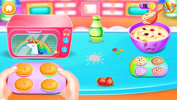 Unicorn Cupcake Baking Kitchen screenshot-3