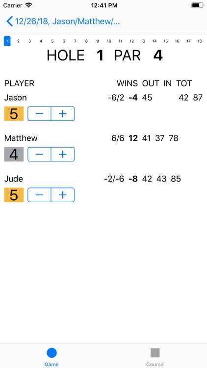 Joe's Scorecard