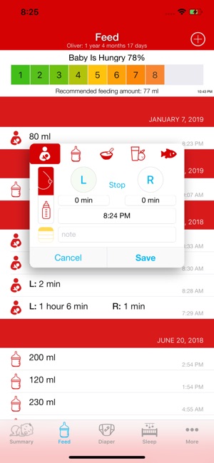 Baby: Feeding Log, Activities(圖2)-速報App