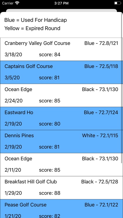 Golf Handicap Calculator by WG