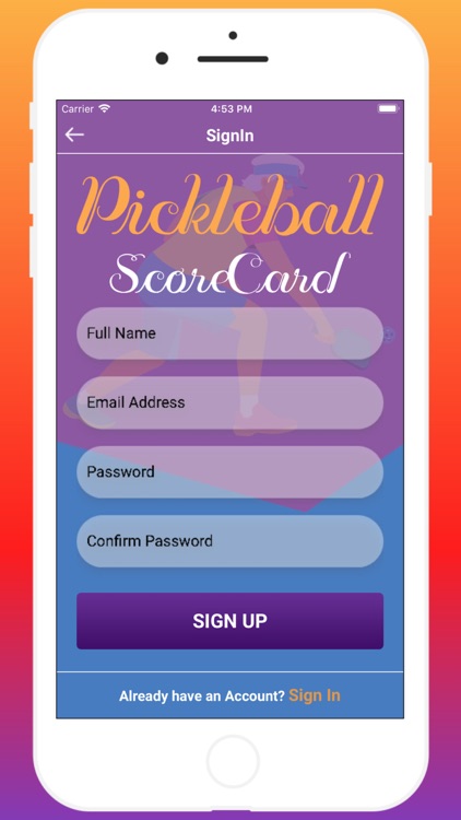 Pickleball Score Card