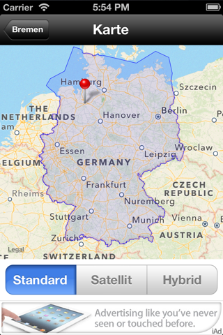 Ortsdaten - náhled