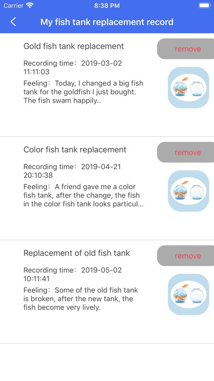 Fish Tank Replacement Record screenshot-3