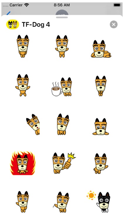 TF-Dog 4 Stickers