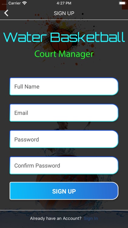 Water Basketball Court Manager