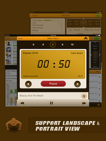 Pushups Coach Pro for iPad - náhled