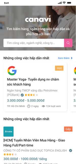 Canavi - Ứng Dụng Tìm Việc Làm(圖1)-速報App