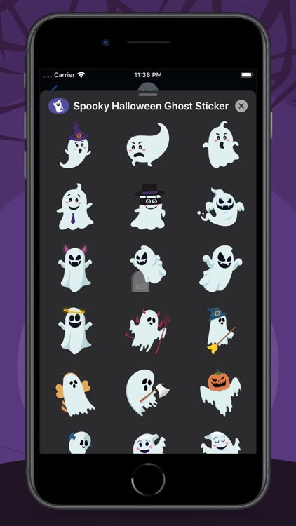 Spooky Halloween Ghost Sticker screenshot-4