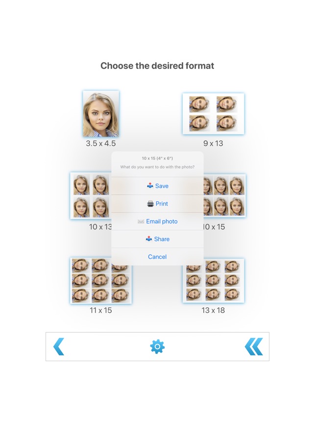how to print a passport size photo from iphone