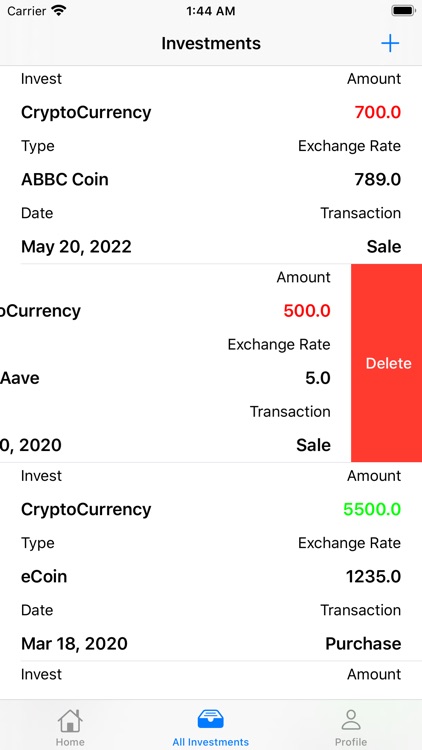 Investor - Investment Tracking