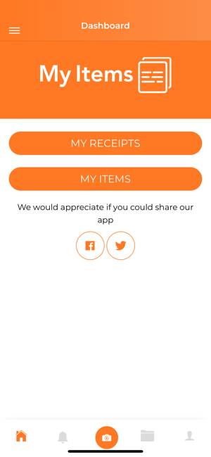 MyItems - Receipt Tracker App