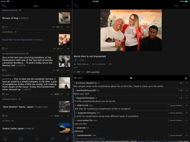 Screenshot 2 BaconReader for Reddit iphone