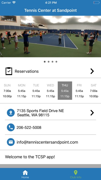 Tennis Center Sand Point screenshot-3