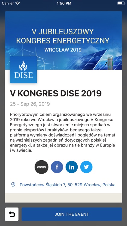 KONGRES ENERGETYCZNY DISE