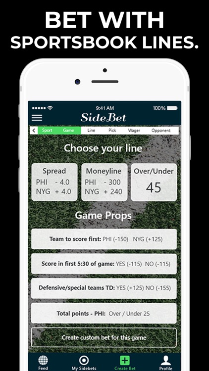 Side bet app for android