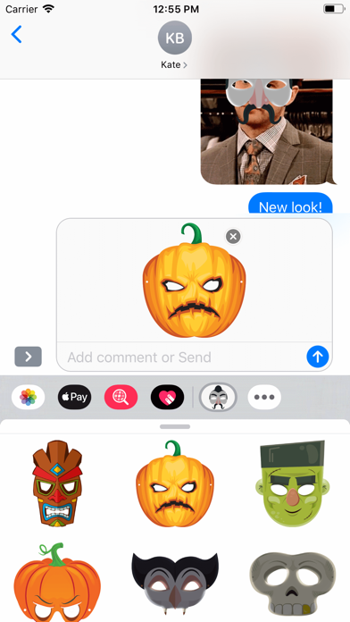 Masks Emoji Stickers screenshot 2