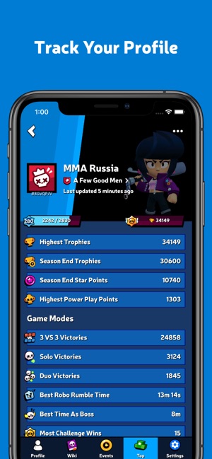 Brawl Stats For Brawl Stars On The App Store - brown stars bug para ganhar brawl