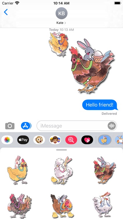 Chicken Bunny Stickers