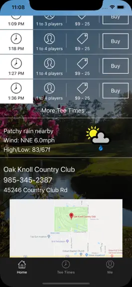 Game screenshot Oak Knoll Tee Times apk