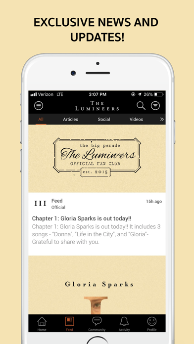 The Official Lumineers App screenshot 2