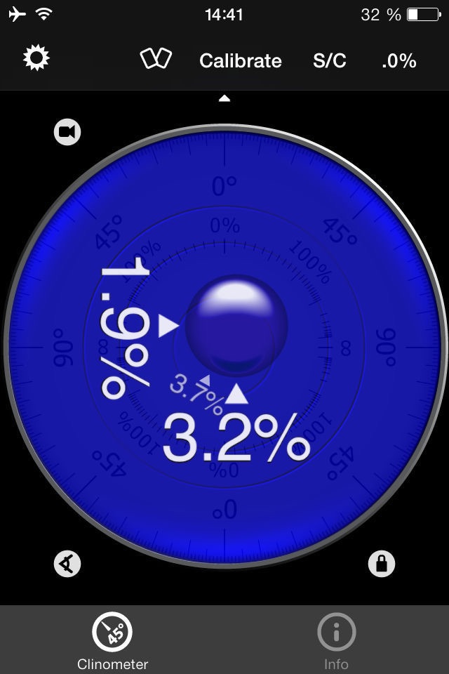 Clinometer + bubble level screenshot 2