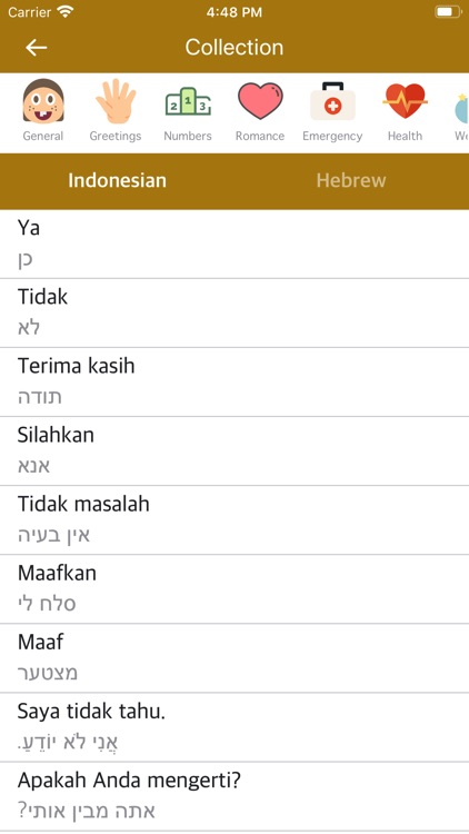 Indonesian Hebrew Dictionary