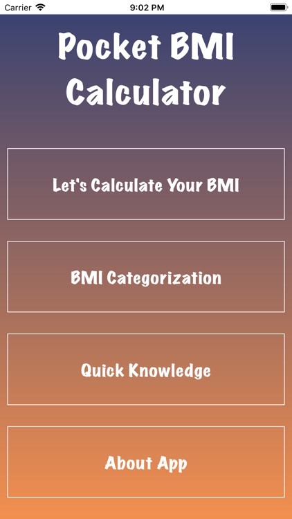 Pocket BMI Calculator