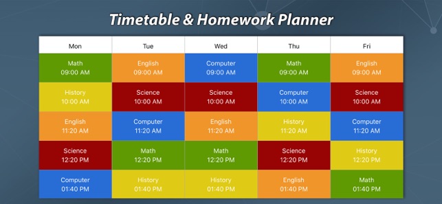 Timetable & Homework Planner