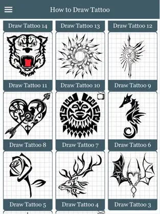 Captura 4 How to Draw Tattoos - DrawNow iphone